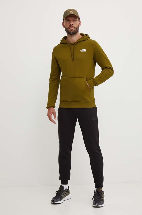 The North Face bluza bawełniana M Simple Dome Hoodie NF0A7X1JPIB1 zielony SS24