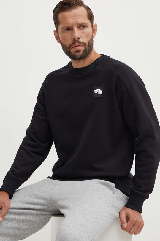 The North Face hanorac de bumbac U The 489 Crew imprimeu negru NF0A87D8JK31