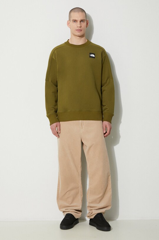 The North Face hanorac de bumbac U The 489 Crew NF0A87D8PIB1 verde SS24
