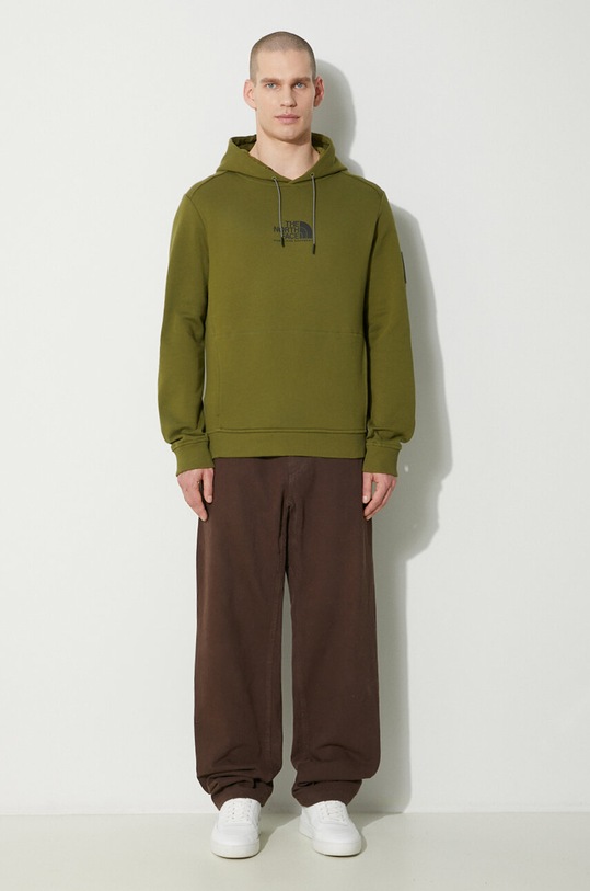 The North Face cotton sweatshirt M Fine Alpine Hoodie NF0A87F7PIB1 green SS24