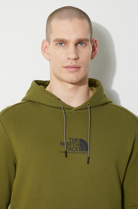 Bavlnená mikina The North Face M Fine Alpine Hoodie NF0A87F7PIB1 zelená