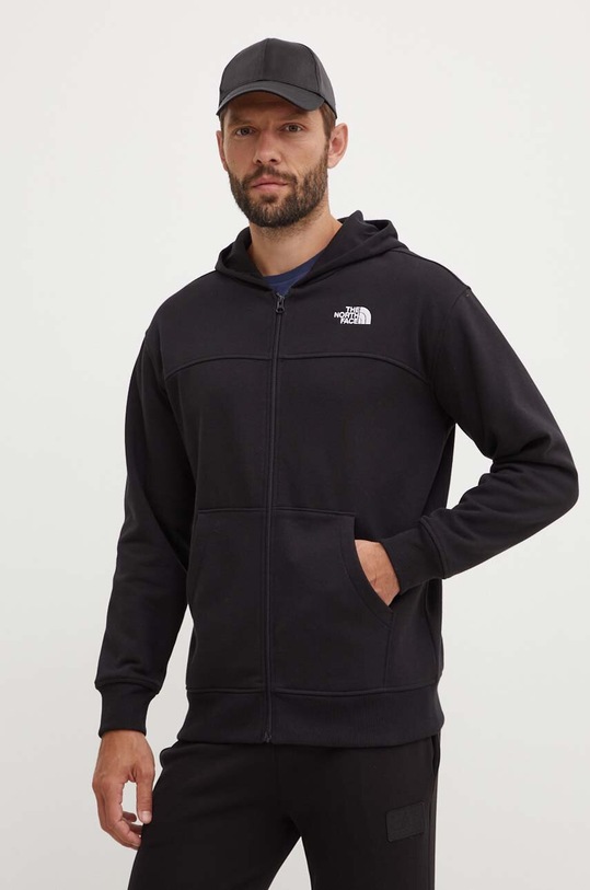 The North Face bluză M Essential Fz Hoodie imprimeu negru NF0A87FBJK31