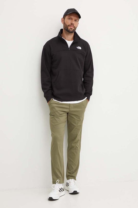 The North Face bluza M Essential Qz Crew NF0A87FCJK31 czarny SS24