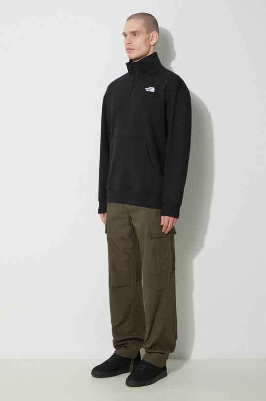 The North Face sweatshirt M Essential Qz Crew NF0A87FCJK31 black SS24