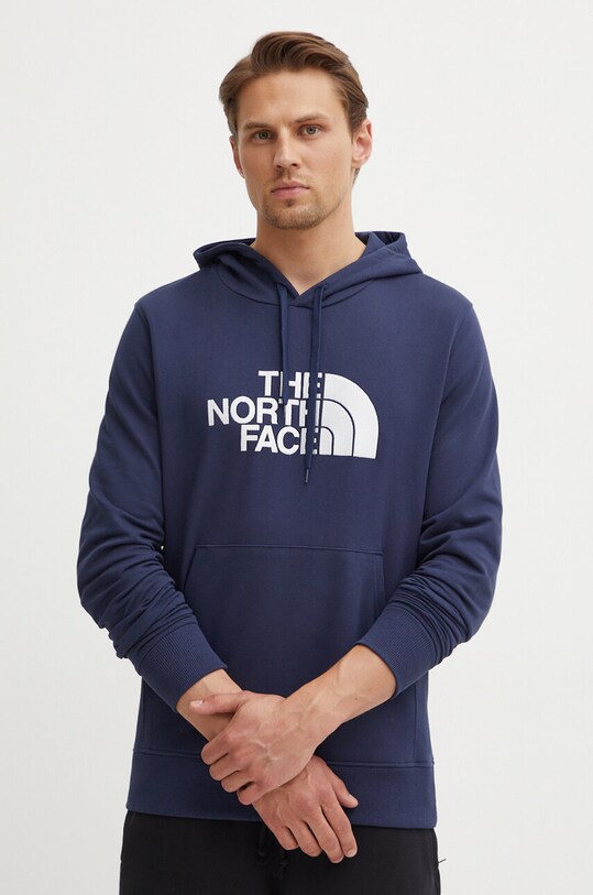 The North Face bluza bawełniana M Light Drew Peak Pullover Hoodie z kapturem granatowy NF00A0TE8K21
