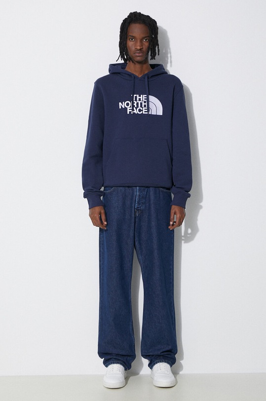 Pamučna dukserica The North Face M Drew Peak Pullover Hoodie NF00AHJY8K21 mornarsko plava SS24