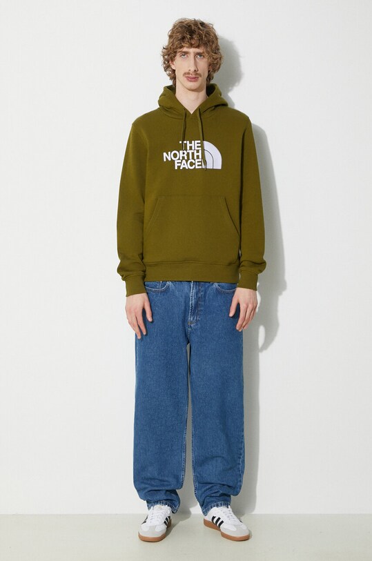 The North Face hanorac de bumbac M Drew Peak Pullover Hoodie NF00AHJYPIB1 verde SS24