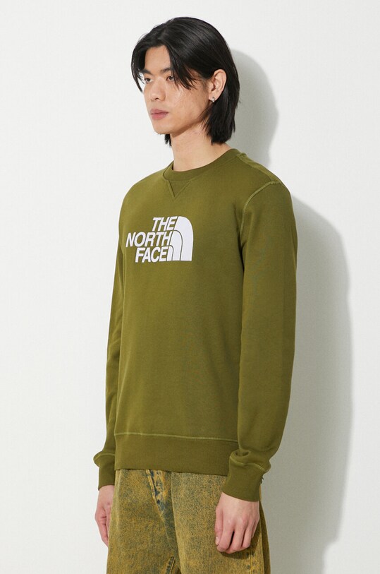 The North Face felpa in cotone M Drew Peak Crew verde NF0A4SVRPIB1