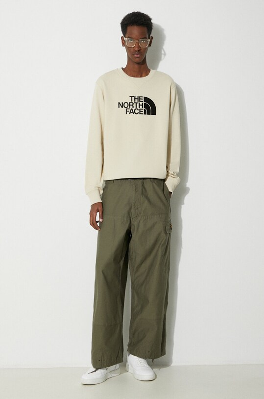 The North Face hanorac de bumbac M Drew Peak Crew Light NF0A4T1E3X41 bej SS24