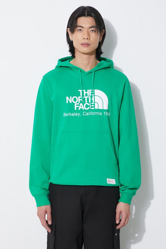 Bavlnená mikina The North Face M Berkeley California Hoodie potlač zelená NF0A55GFPO81