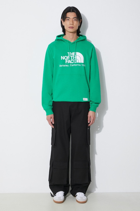 Bavlnená mikina The North Face M Berkeley California Hoodie NF0A55GFPO81 zelená SS24