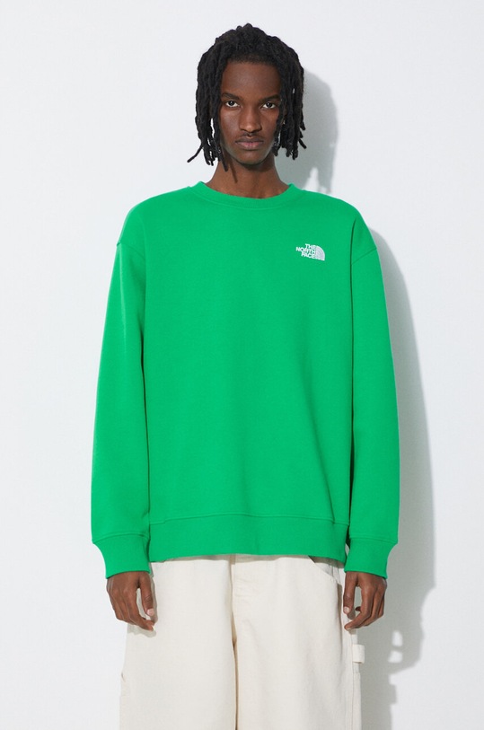 Mikina The North Face M Essential Crew bez kapuce zelená NF0A7ZJAPO81