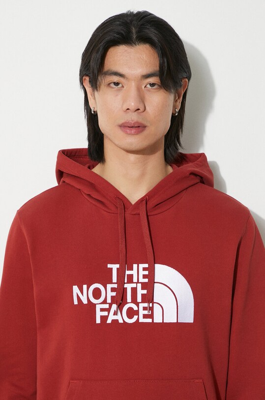 The North Face felpa in cotone M Light Drew Peak Pullover Hoodie NF00A0TEPOJ1 granata