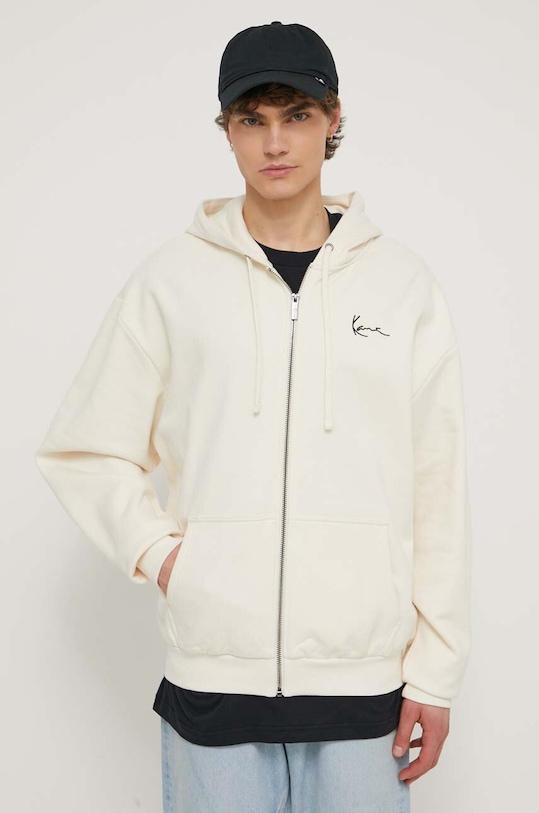 Karl Kani bluza bawełniana z kapturem beżowy 6022139