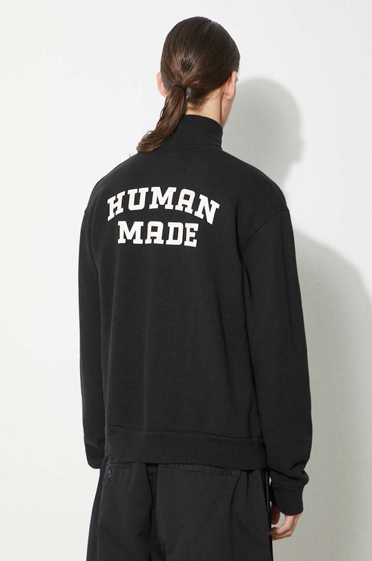 Human Made felpa in cotone Military Half-Zip Sweatshirt HM27CS021 nero SS24