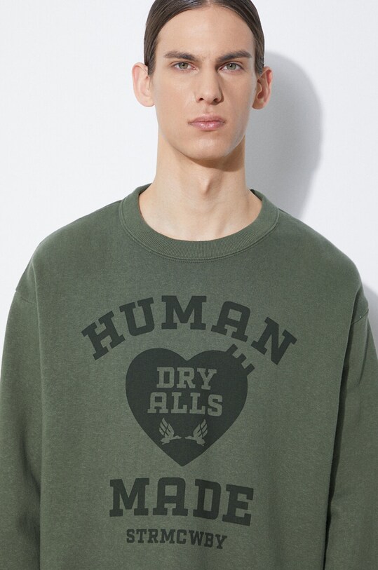 Хлопковая кофта Human Made Military Sweatshirt зелёный HM27CS020