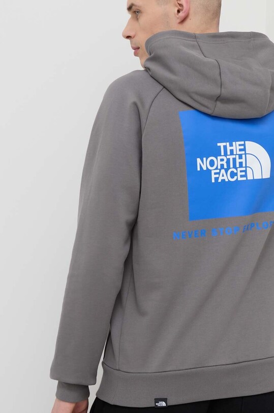 The North Face felpa in cotone con grigio NF0A2ZWU0UZ1