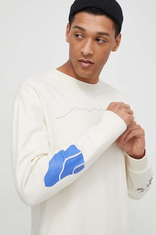 The North Face pamut melegítőfelső bézs NF0A87F4QLI1