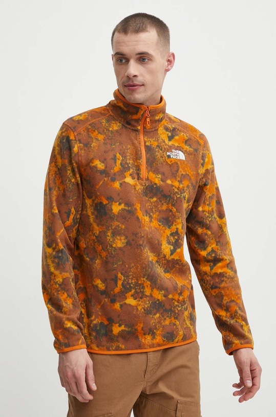 The North Face bluza sportowa 100 Glacier Printed pomarańczowy NF0A858ZWKO1