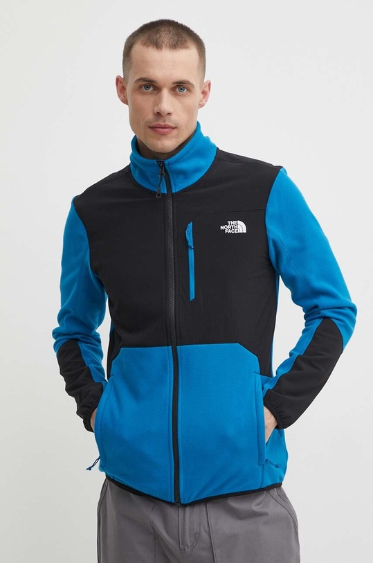 The North Face bluza sportowa Glacier Pro wzorzyste niebieski NF0A5IHSUID1