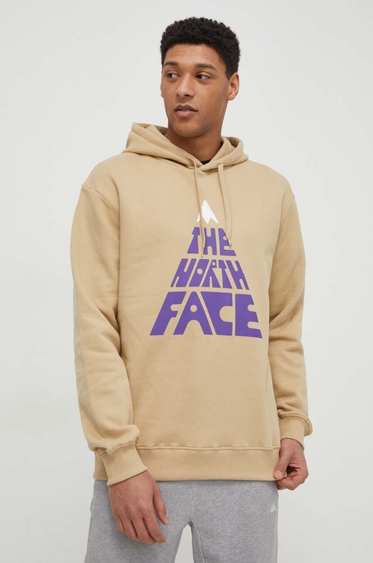 The North Face bluza bawełniana nadruk zielony NF0A87EJLK51