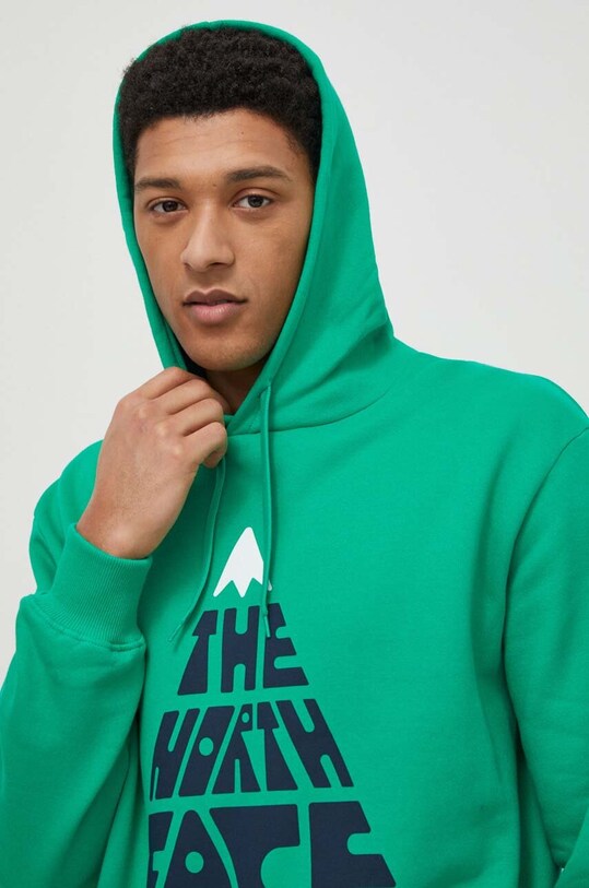 The North Face bluza bawełniana zielony NF0A87EJPO81