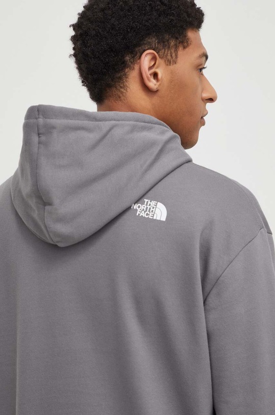 Bavlněná mikina The North Face šedá NF0A87EJ0UZ1