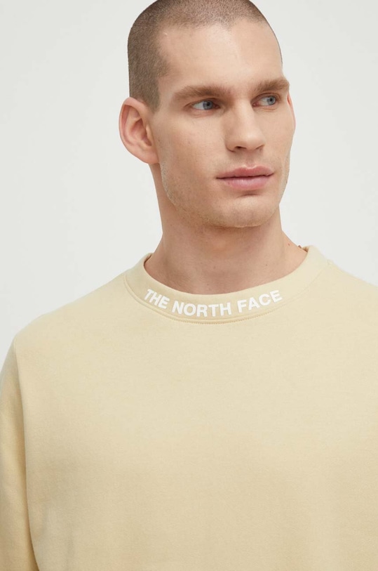 The North Face bluza bawełniana aplikacja beżowy NF0A87DC3X41