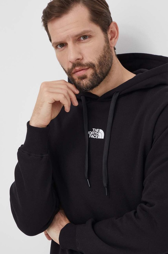 The North Face bluza bawełniana nadruk czarny NF0A87DBJK31