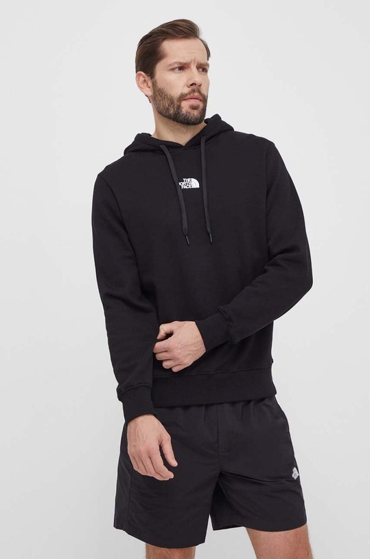 The North Face bluza bawełniana czarny NF0A87DBJK31