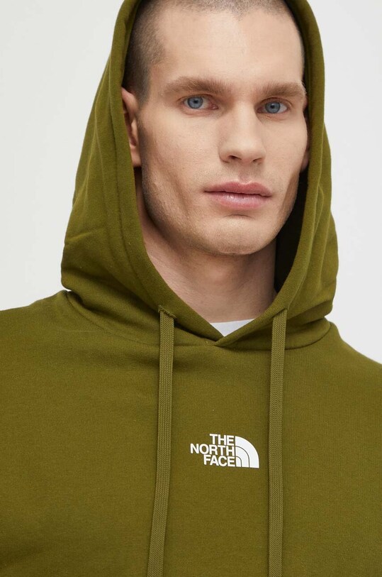 The North Face hanorac de bumbac verde NF0A87DBPIB1