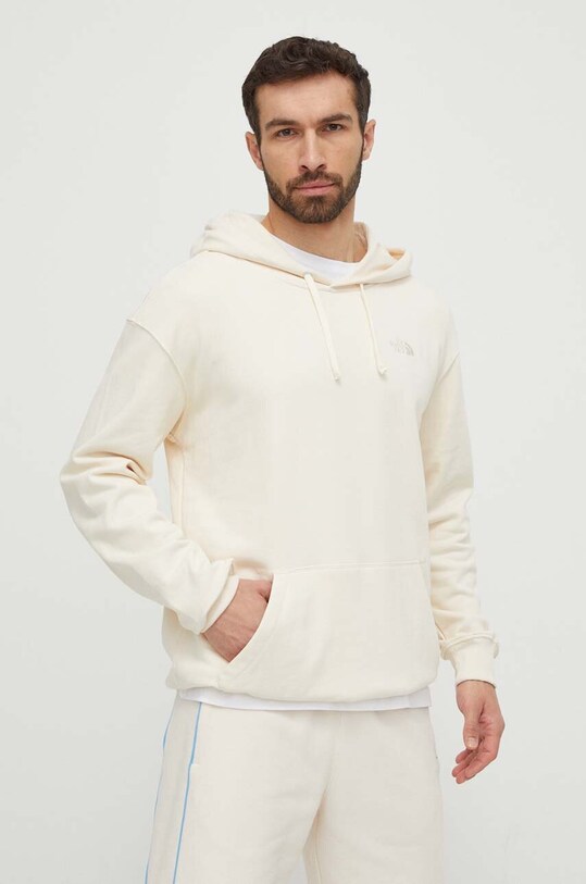 Bavlnená mikina The North Face NF0A87D3QLI1 béžová SS24