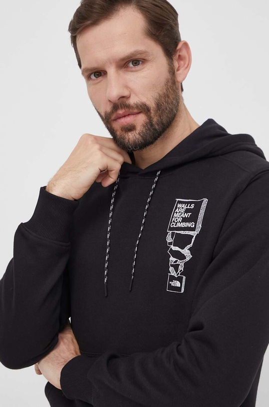 The North Face bluza print negru NF0A87FGJK31