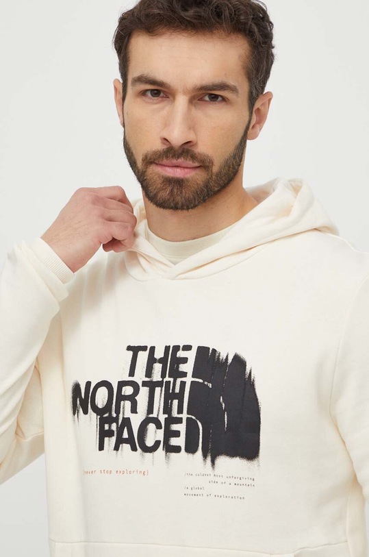 The North Face bluza bawełniana beżowy NF0A87ETQLI1