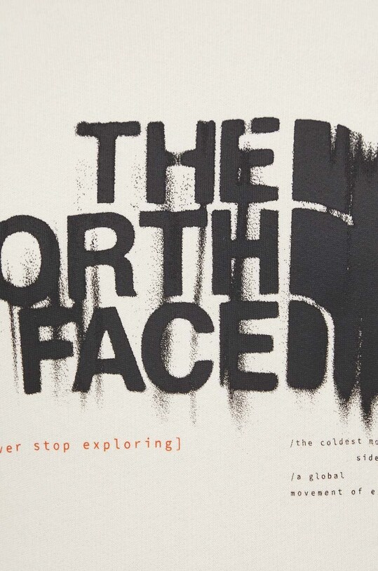 The North Face bluza bawełniana NF0A87ETQLI1 beżowy