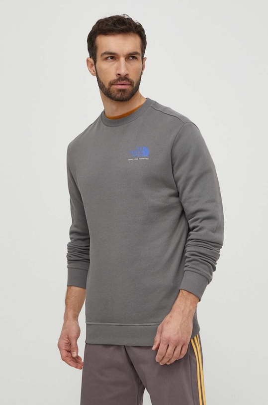 The North Face hanorac de bumbac NF0A87EU0UZ1 gri SS24
