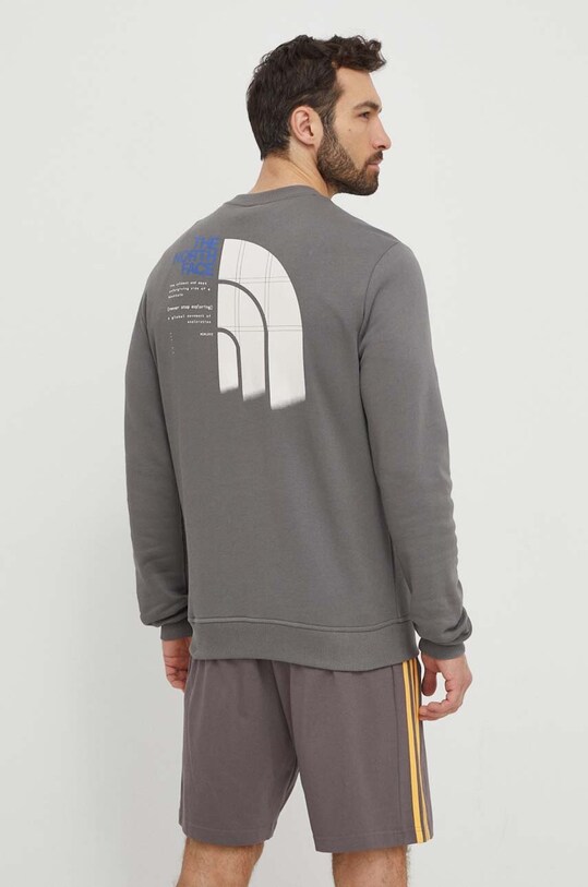 The North Face bluza bawełniana szary NF0A87EU0UZ1