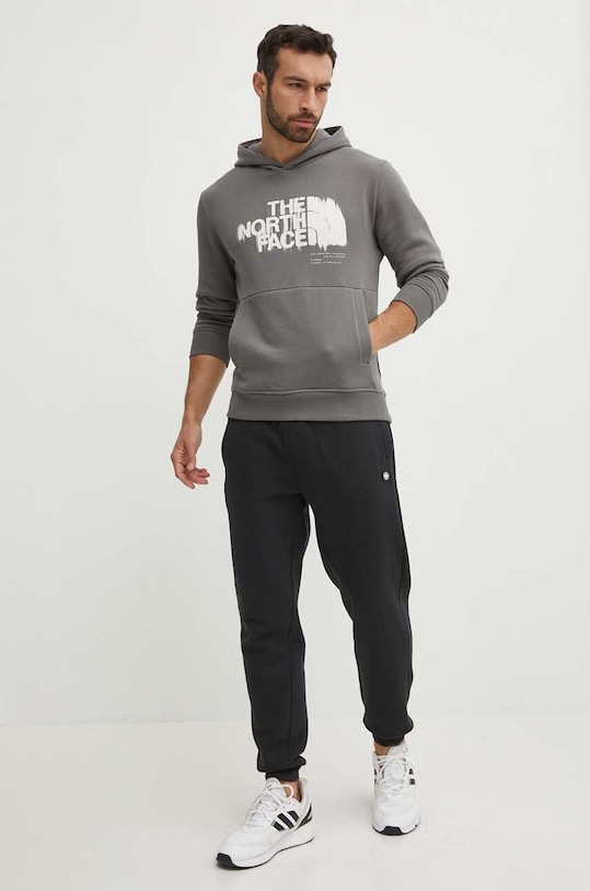 The North Face bluza bawełniana NF0A87ET0UZ1 szary SS24