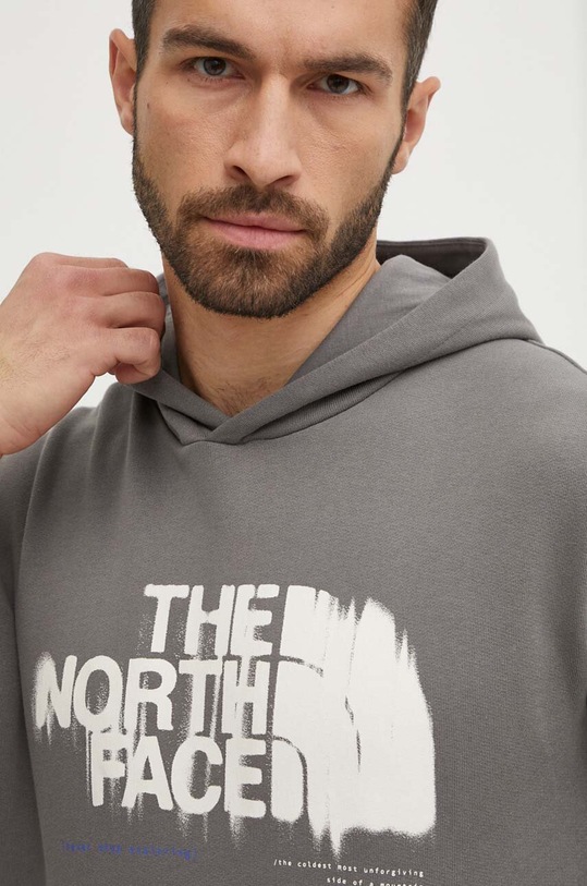 The North Face bluza bawełniana szary NF0A87ET0UZ1