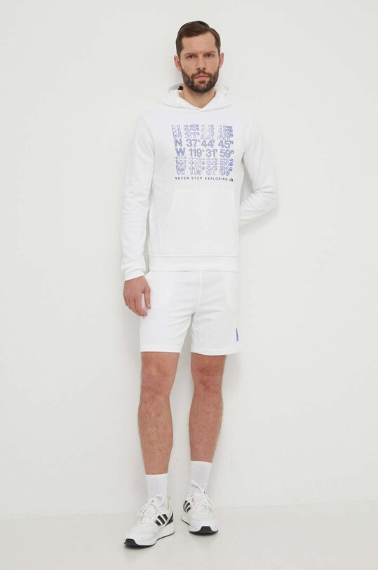 The North Face hanorac de bumbac NF0A87EAFN41 alb SS24
