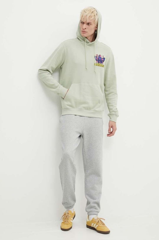 Хлопковая кофта adidas Originals Trefoil Hood 1 IM9681 зелёный SS24