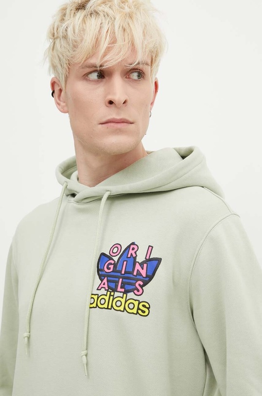 Хлопковая кофта adidas Originals Trefoil Hood 1 IM9681 зелёный