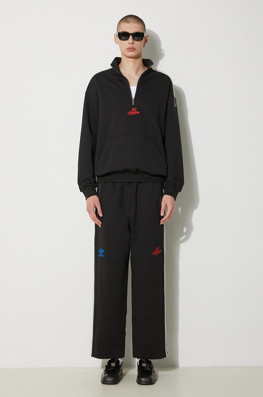 adidas Originals bluza 100T Half-Zip IW4594 negru SS24