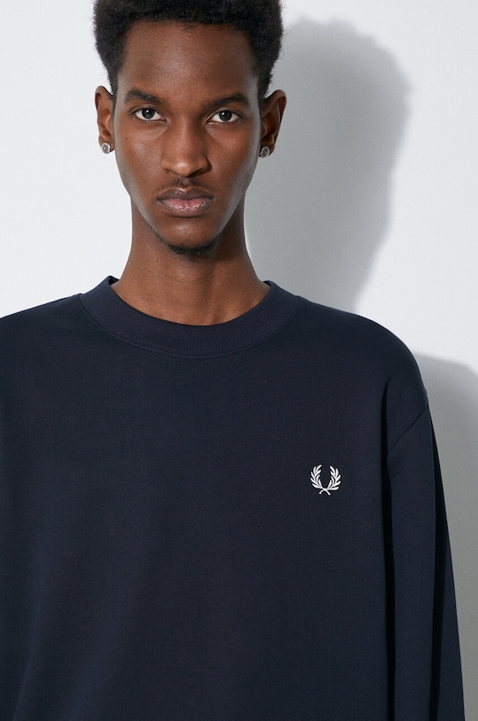 Fred Perry bluza bawełniana Crew Neck Sweatshirt M7535.248 granatowy