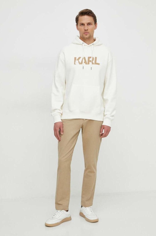 Karl Lagerfeld bluza z kapturem beżowy 241M2100