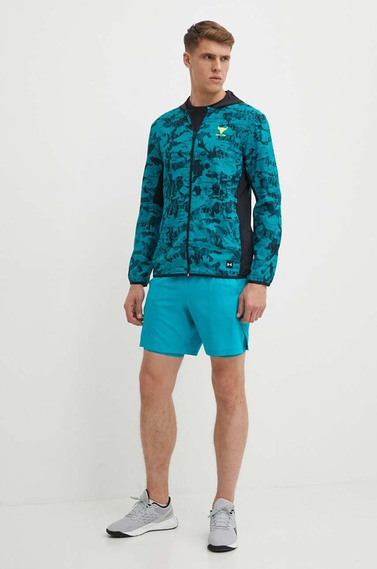 Tréningová mikina Under Armour Project Rock 1383215 tyrkysová SS24