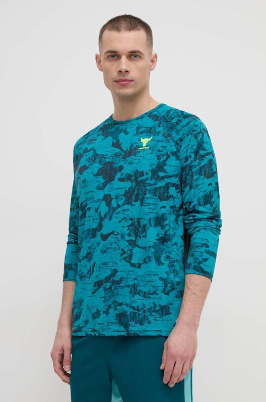 Under Armour longsleeve de antrenament Project Rock cu modele albastru 1383218