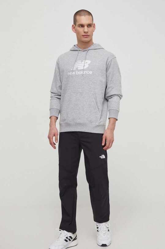 New Balance bluza MT41501AG gri SS24