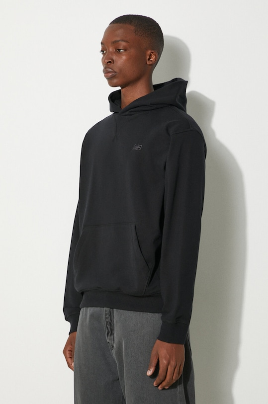 New Balance felpa in cotone nero MT41534BK