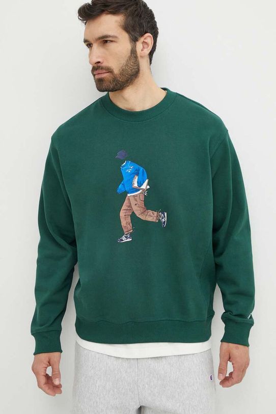 New Balance hanorac de bumbac print verde MT41538NWG